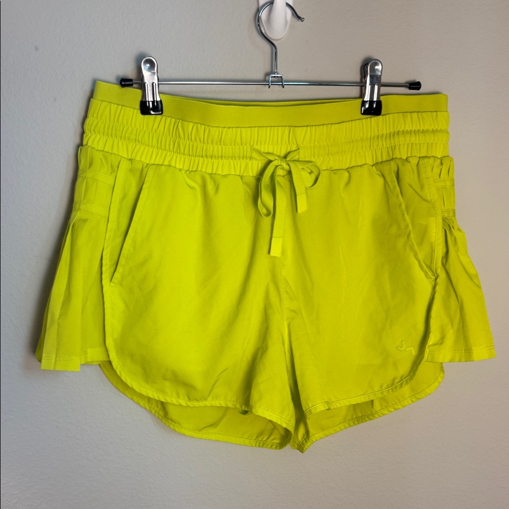 Women's Neon Yellow Athletic Shorts workout shorts